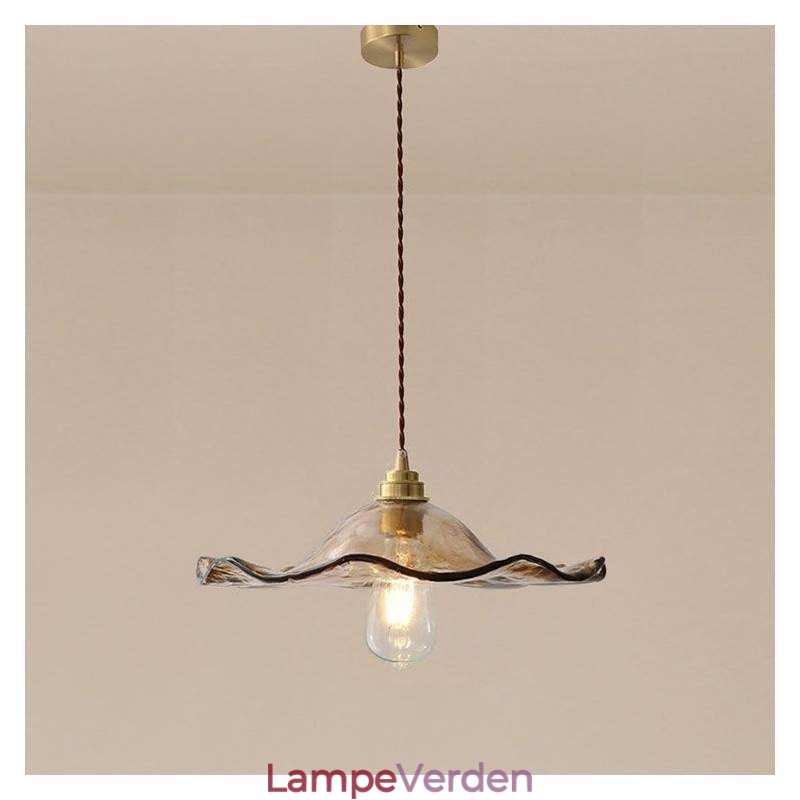 Lotus Leaf Glas Pendel Light Kreativt dekorativt lysarmatur