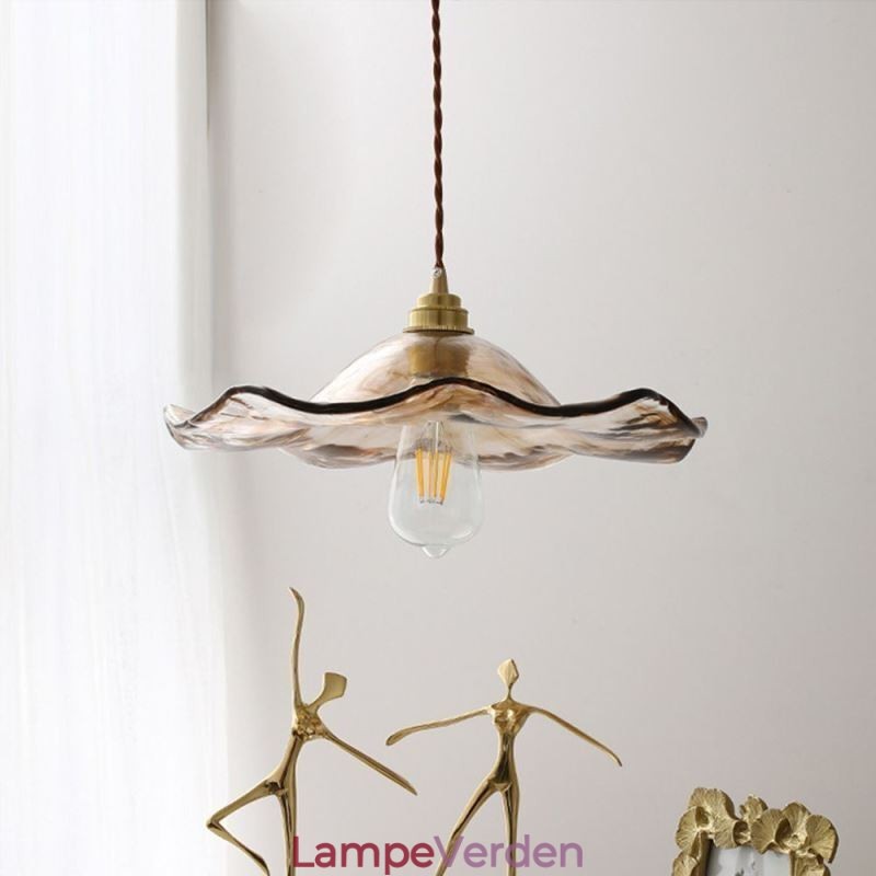 Lotus Leaf Glas Pendel Light Kreativt dekorativt lysarmatur