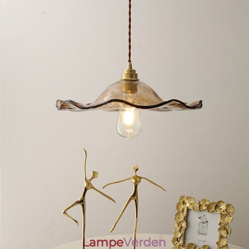 Lotus Leaf Glas Pendel Light Kreativt dekorativt lysarmatur