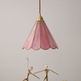 Japansk stil glas pendel lys retro kronblad lysarmatur