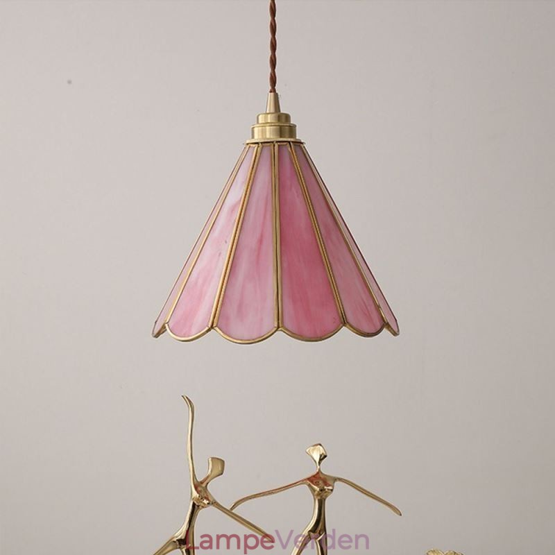 Japansk stil glas pendel lys retro kronblad lysarmatur