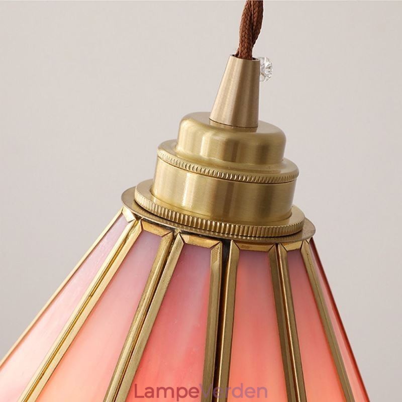 Japansk stil glas pendel lys retro kronblad lysarmatur