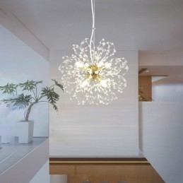 Mælkebøtte Krystal Pendel Light Elegant Lysekrone