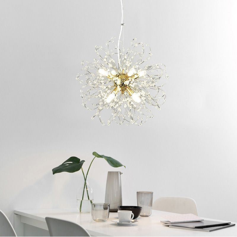 Mælkebøtte Krystal Pendel Light Elegant Lysekrone