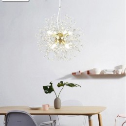 Mælkebøtte Krystal Pendel Light Elegant Lysekrone