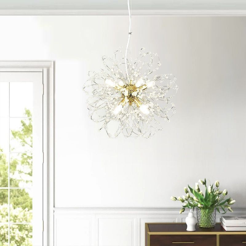 Mælkebøtte Krystal Pendel Light Elegant Lysekrone