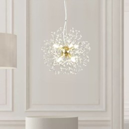 Mælkebøtte Krystal Pendel Light Elegant Lysekrone