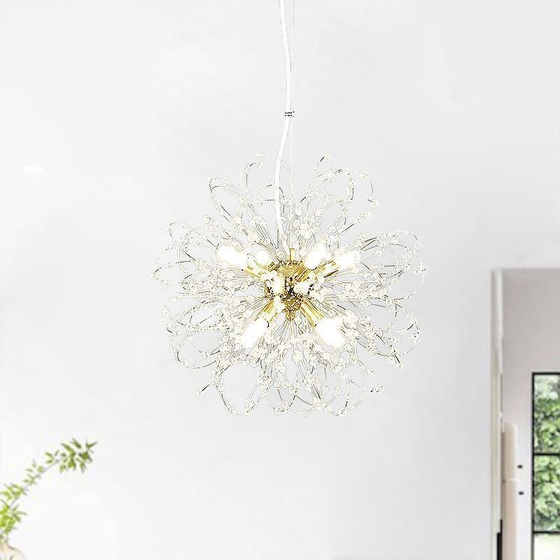 Mælkebøtte Krystal Pendel Light Elegant Lysekrone