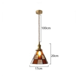 Retro gitter glas pendel lampe japansk stil belysning