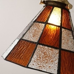 Retro gitter glas pendel lampe japansk stil belysning