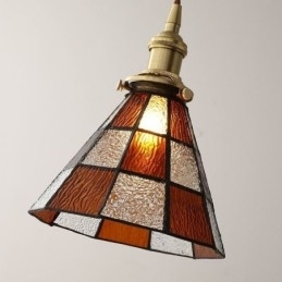 Retro gitter glas pendel lampe japansk stil belysning