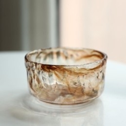Unik mini glas pendel japansk stil ravfarve dekorativ belysning