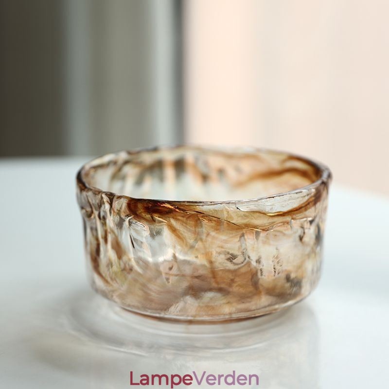 Unik mini glas pendel japansk stil ravfarve dekorativ belysning