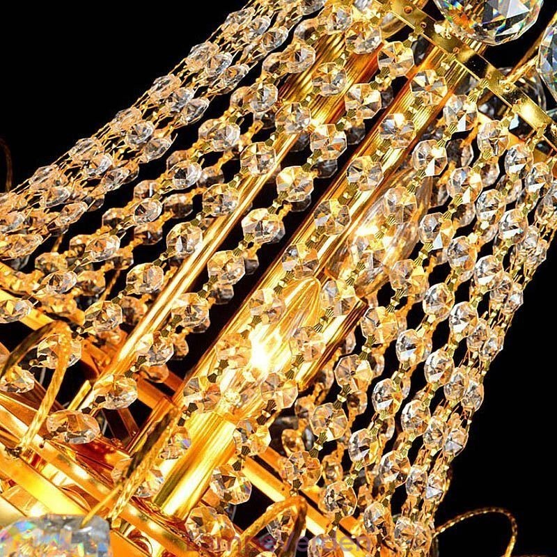 Europæisk Lang Pendant Krystal Lysekrone