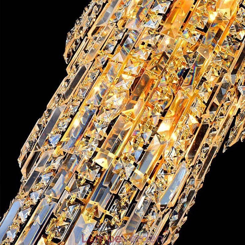 Europæisk Lang Pendant Krystal Lysekrone