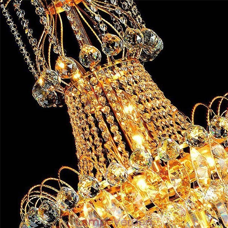 Europæisk Lang Pendant Krystal Lysekrone