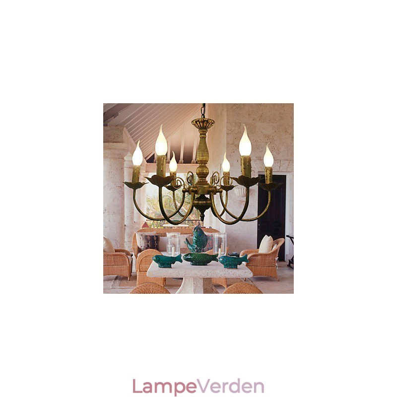 Galvaniseret metal lysekrone