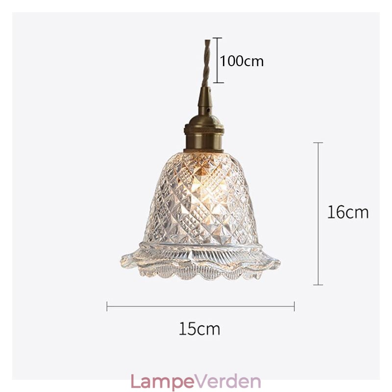 Moderne blomst glas pendel lys 1 lys dekorativ lysarmatur