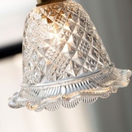 Moderne blomst glas pendel lys 1 lys dekorativ lysarmatur