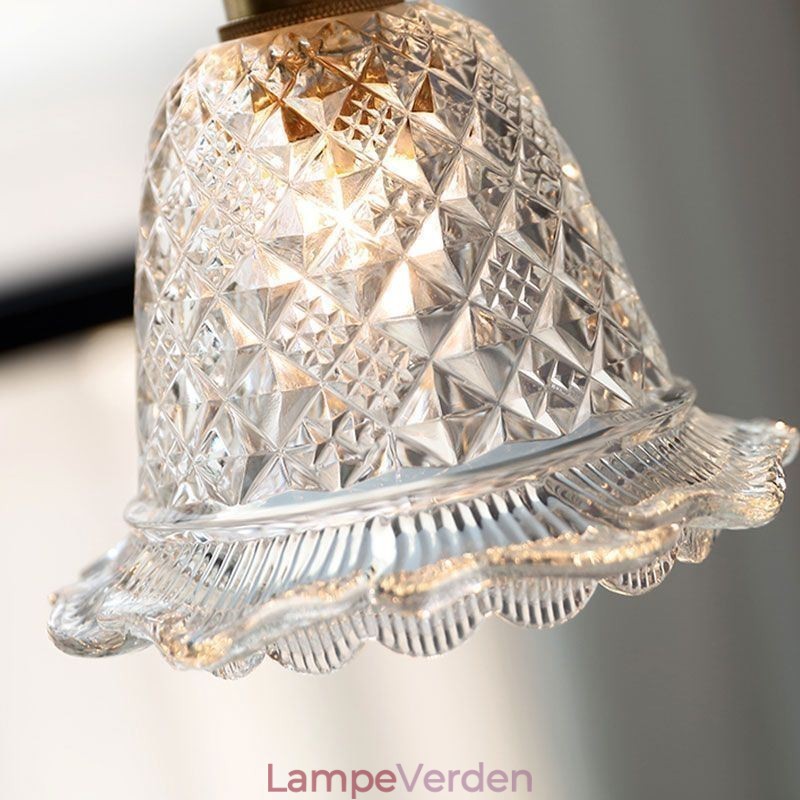 Moderne blomst glas pendel lys 1 lys dekorativ lysarmatur