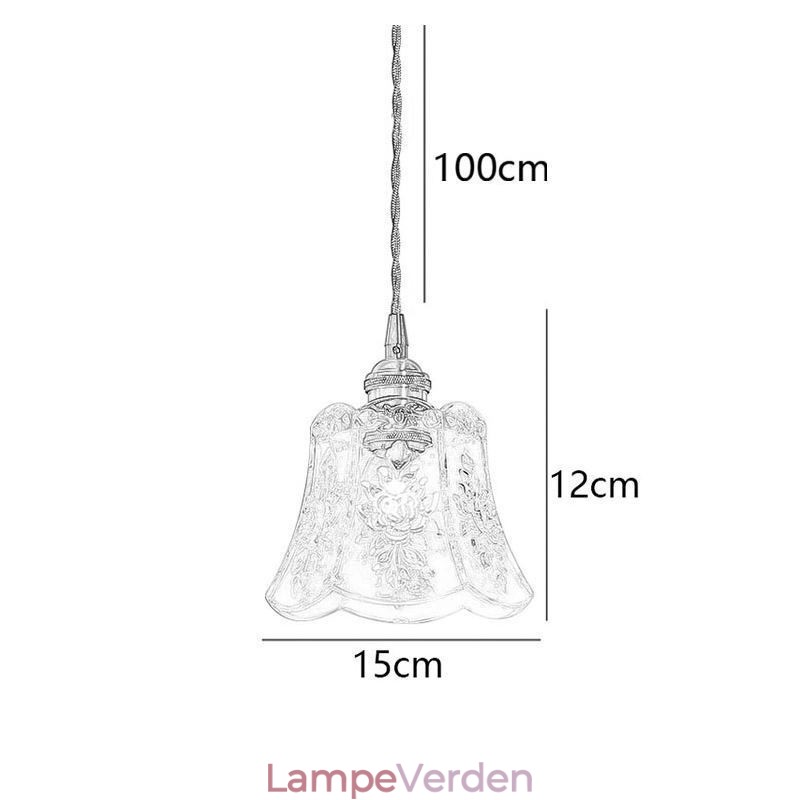 Blomster pendel Minimalistisk dekorativt glas lysarmatur