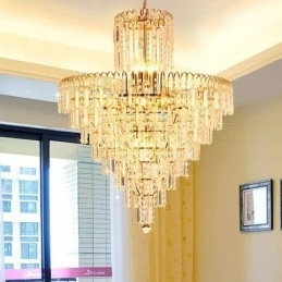 Moderne Elegant Krystal Pendel lys konisk lysekrone