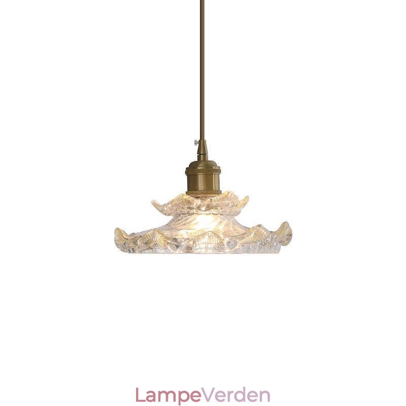 Japansk stil glas pendel Lotus glas pendel lampe