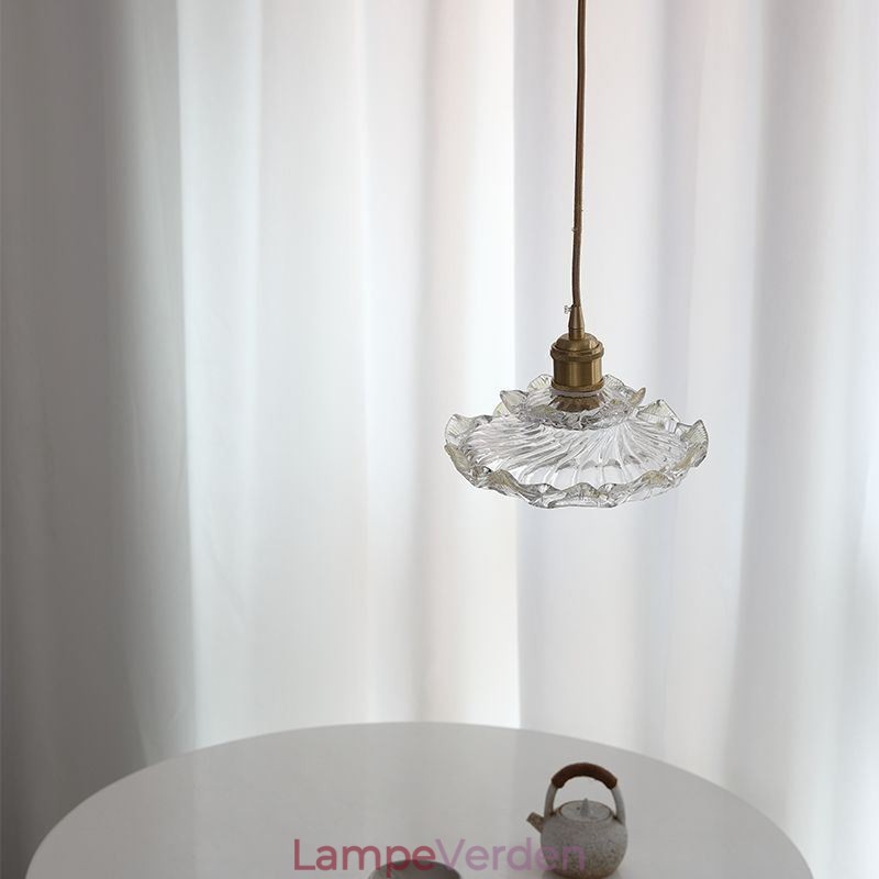 Japansk stil glas pendel Lotus glas pendel lampe