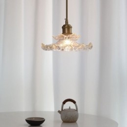 Japansk stil glas pendel Lotus glas pendel lampe