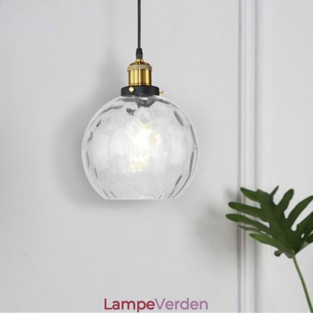 Moderne glaspendellampe Rundt vandmønster glaspendellampe Moderne glaspendellampe Rundt vandmønster glaspendellampe