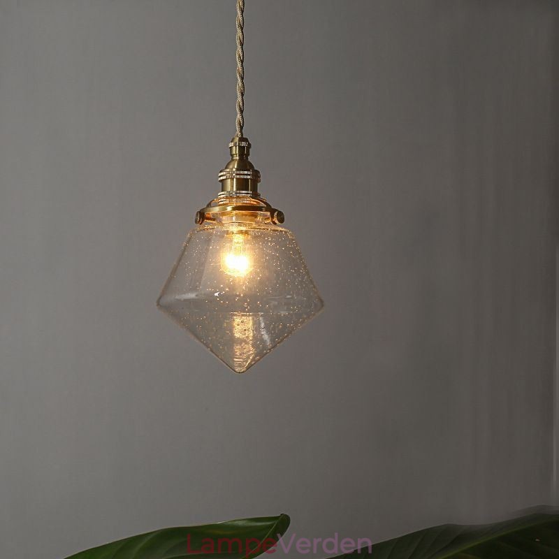 1 lys diamant glas pendel lys boble glas lys armatur