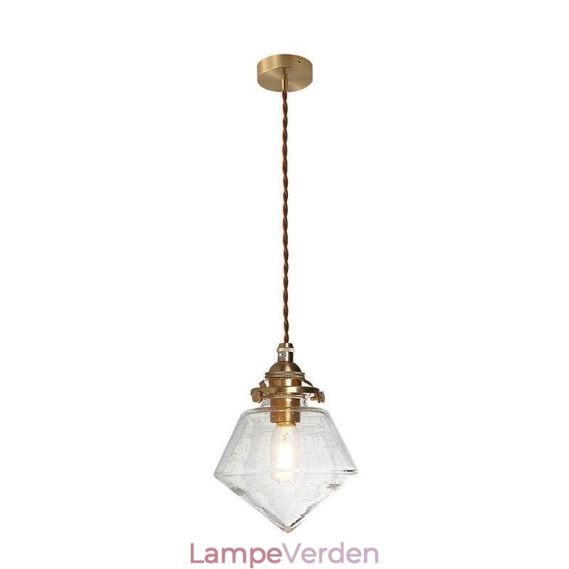 1 lys diamant glas pendel lys boble glas lys armatur