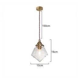 1 lys diamant glas pendel lys boble glas lys armatur