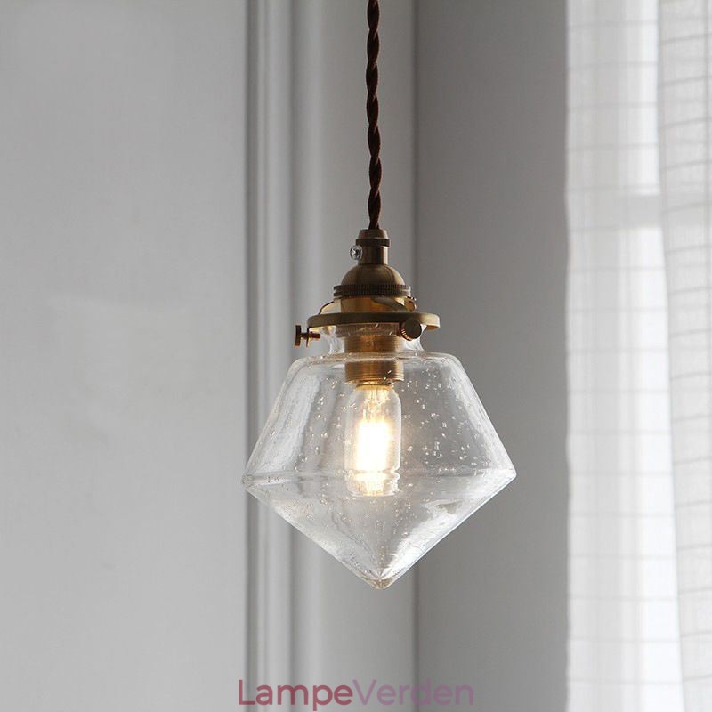 1 lys diamant glas pendel lys boble glas lys armatur
