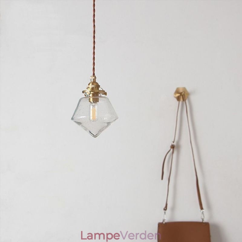 1 lys diamant glas pendel lys boble glas lys armatur