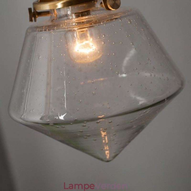 1 lys diamant glas pendel lys boble glas lys armatur