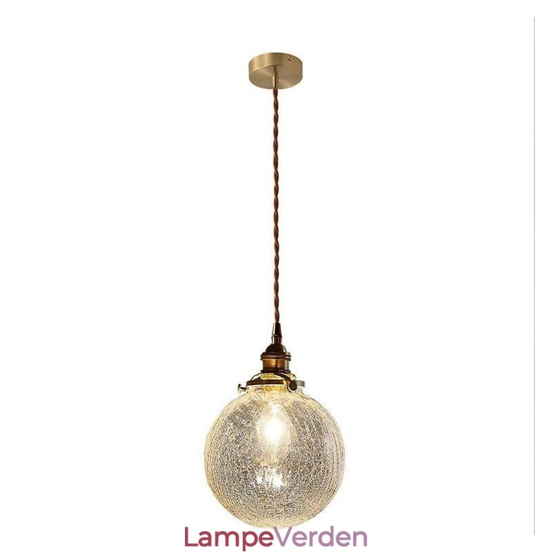 Glas Pendel Moderne Crackle Loftslampe