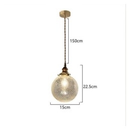 Glas Pendel Moderne Crackle Loftslampe