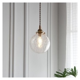 Glas Pendel Moderne Crackle Loftslampe