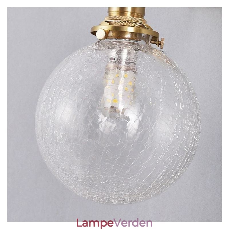 Glas Pendel Moderne Crackle Loftslampe