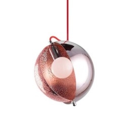 Moderne rosa guld pendant lys halvrund glas lampeskærm dekorativ lys cafe