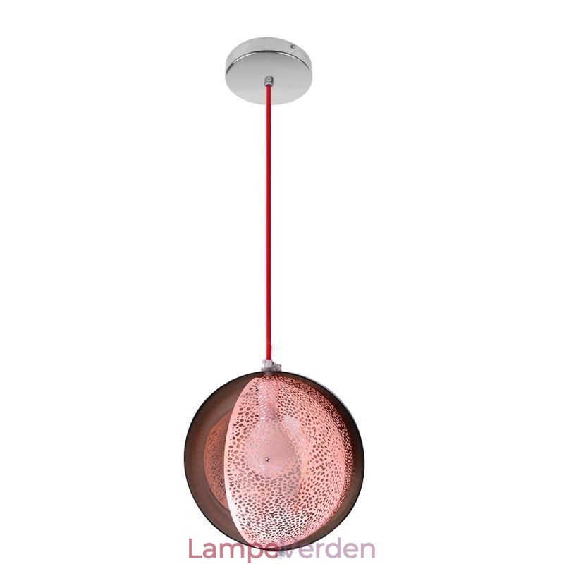 Moderne rosa guld pendant lys halvrund glas lampeskærm dekorativ lys cafe