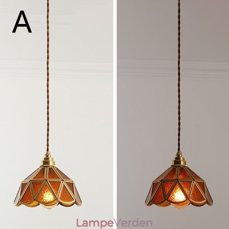 Retro glas loftslampe i japansk stil