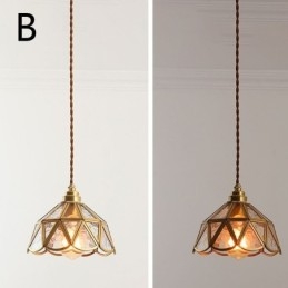 Retro glas loftslampe i japansk stil