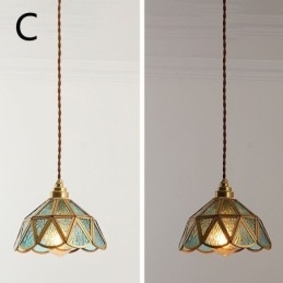 Retro glas loftslampe i japansk stil