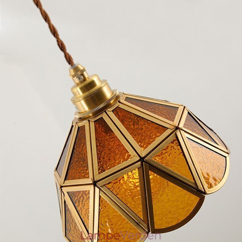 Retro glas loftslampe i japansk stil