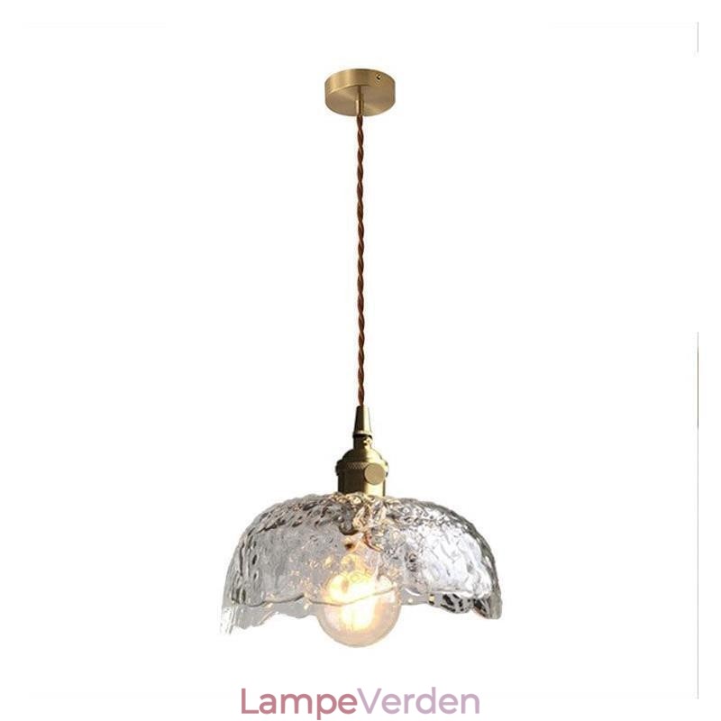 Uregelmæssig Messing Glas Pendel Hammer Glas Loftslampe