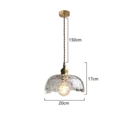 Uregelmæssig Messing Glas Pendel Hammer Glas Loftslampe