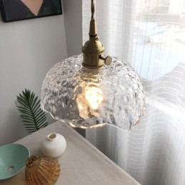 Uregelmæssig Messing Glas Pendel Hammer Glas Loftslampe