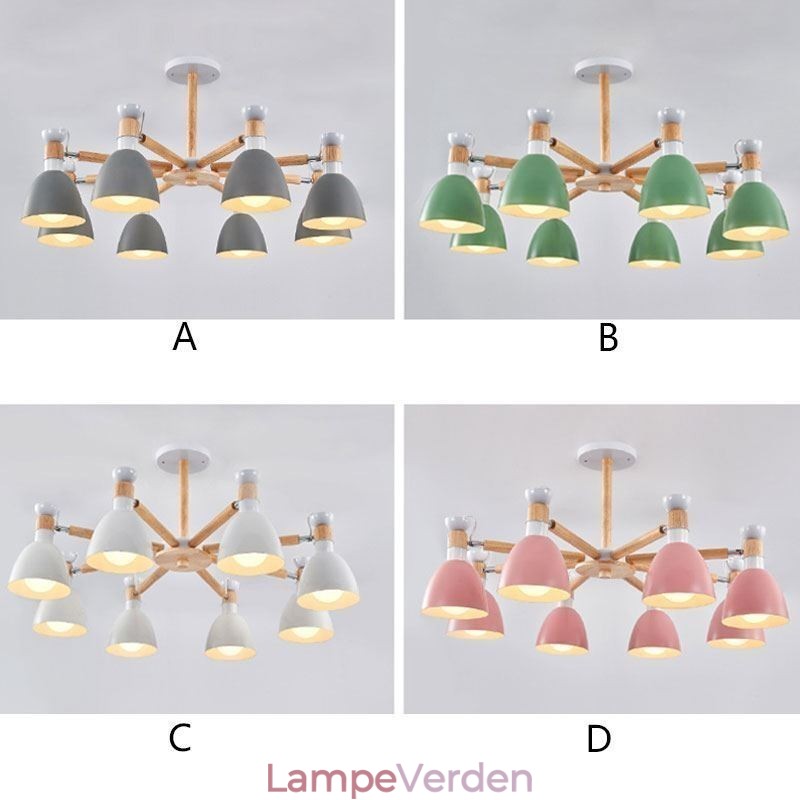 Nordic Macaron Pendel Creative Wood lysekrone